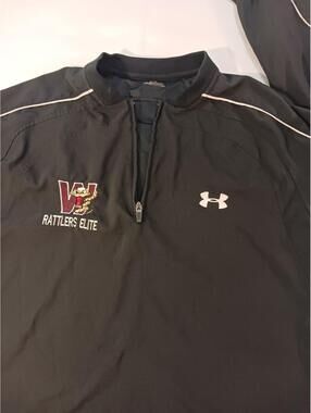 Under Urmour Rattlers Elite Zippered Long Sleeves Men's Black Sweater